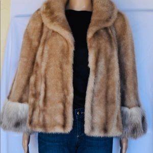 Coat Faux Fur Mink Shrug Regina Glenera By Glenoit